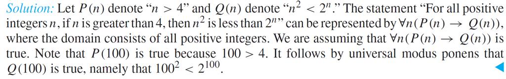 Rules of Inference Combining Rules of Inference for Propositions and Quantified Statements Example: Assume that For all positive integers n, if n is greater