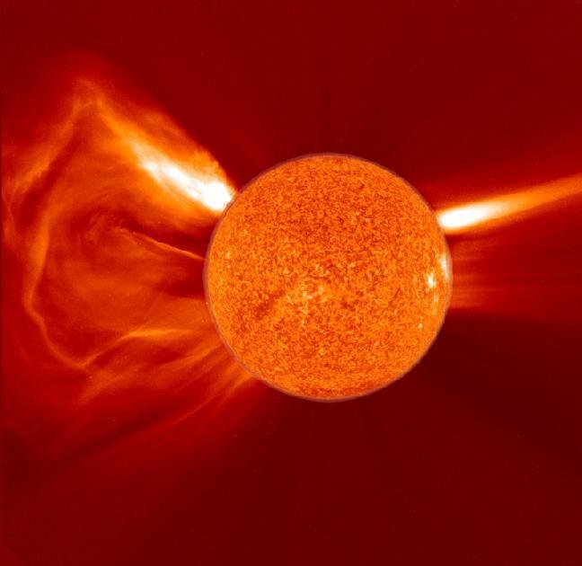 Activity in the Solar Atmosphere (seen in visible light) SOLAR FLARES are violent eruptions, which occur when magnetic energy stored up in the complex magnetic field near a sunspot is suddenly