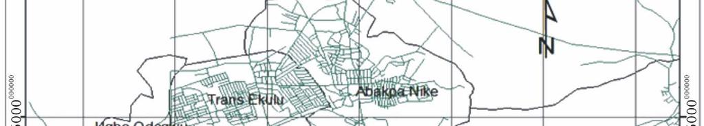 314 I. R. EJIAGHA ET AL. Figure 2. Map of Enugu urban area (study area) showing settlements. volved consideration of the quality, quantity and type of data to be included in the database.