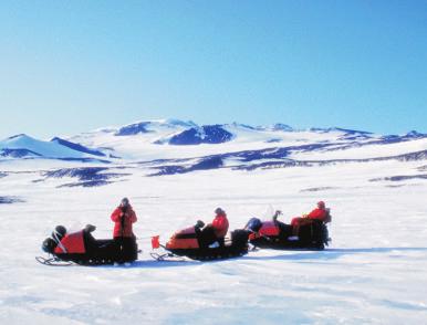 Scientists study the weather in Antarctica.