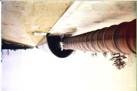 LIGO beam tube LIGO beam tube under construction in January 1998 65 ft spiral welded sections