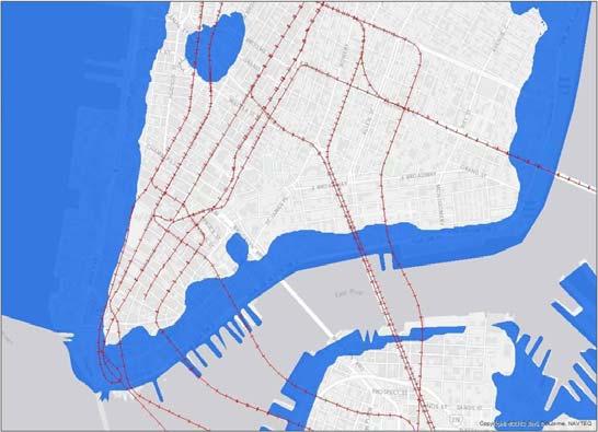 Lower Manhattan Subway lines and Sandy storm surge extent Rockaways Pre-Sandy Storm damage in
