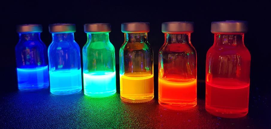 Quantum Dots for Advanced Research and Devices spectral region from 450 to 630 nm Zero-D Perovskite Emit light at 520 nm ABOUT QUANTUM SOLUTIONS QUANTUM SOLUTIONS company is an expert in the
