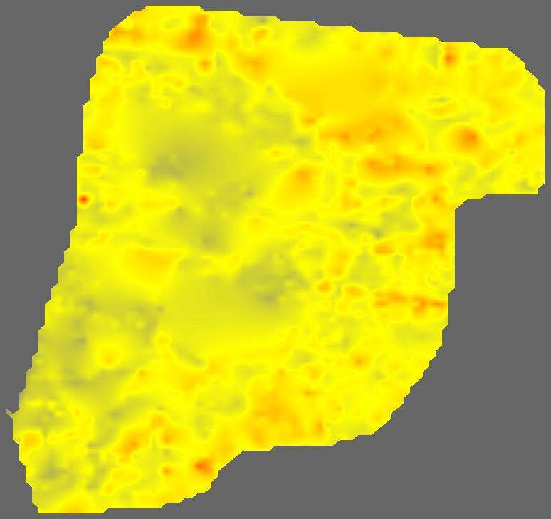 Analysing MEDUSA mobile measurements Obtain total counts first using Full Spectrum Analysis (Hendriks 2001) Corresponding interpolated map of total counts using Surfer 8 2,737.