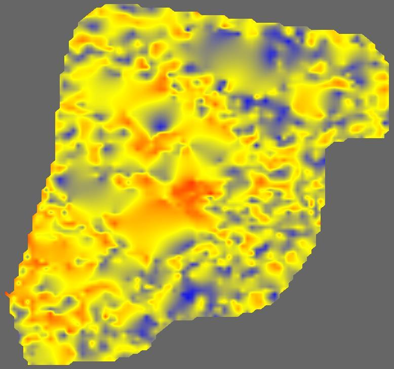 - The average flux obtained is 0.105 0.015 Bq m -2 s -1. - Range of flux is 0.02-0.26 Bq m -2 s -1 Map of interpolated flux for Kloof mine dump 2737.4 Flux distribution in the field 0.26 2737.3 2737.