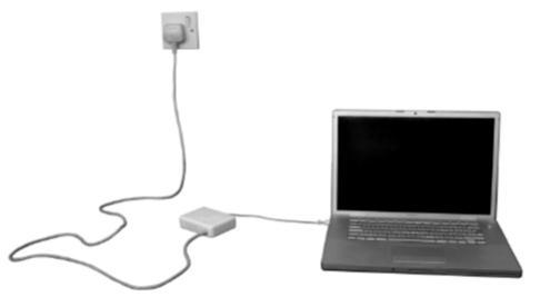 2012 C 8a 5. A laptop is plugged into the mains to charge. An LED lights to indicate that the laptop is charging. The LED is connected to a pulse generator.