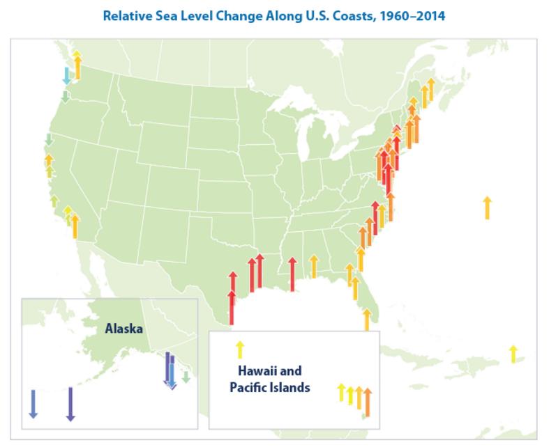SEA LEVEL RISE WHAT PARTS OF THE COUNTRY MOST SUSCEPTIBLE?