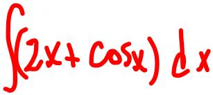 Examples: 1. y = 2x + cos x 2.