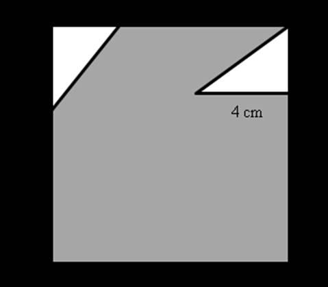SULIT 1 50/1 14 ABCD is a square. Find the perimeter, in cm, of the shaded region.