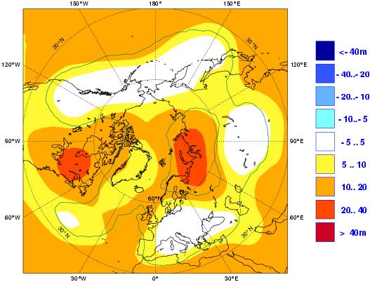 I.2.b Over North Hemisphere fig.8: Geopotential Anomaly forecasts at 500 hpa for May-June-July 2010 from ECMWF (left) and Météo-France (right) issued in April 2010. http://www.ecmwf.