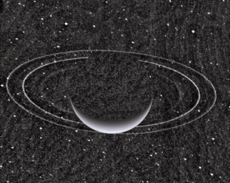 Shepherd Moons Rings of Neptune: small particles Rings were seen from Earth to be