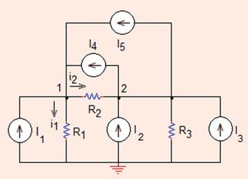 0 Analysis Methods 0. V ¼ D D ¼ 4 þ þ 0 ð0þþþ 3 ¼ 0 8 þ 0 þ 0 ð0þþþ ¼ 3 4 4.. 5 0 0 ¼ 0:75 V: Problem..9 In the circuit shown in Fig..9, find the values of node voltages V and V.