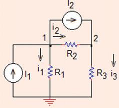 . Nodal Analysis 03 Fig..0 The circuit for Problem..0 (a) Find the node voltages, (b) Find the currents flowing in the circuit (Sim_Lin_Eq_Solve.m, matrix_solve. xlsx).