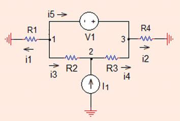 0 Analysis Methods Fig..34 The circuit for Problem..34 Since independent voltage source is connected between nodes (, 3), these nodes form a supernode. Node is included in this supernode.