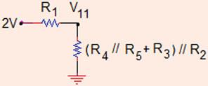 (a) Use superposition theorem and find the value of voltage at node of the circuit