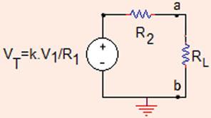 R L ) b. What is the Norton s equivalent circuit to the left of a bifv =V,k = V/V, R =0Ω, R =5Ω.
