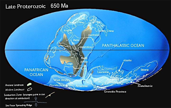 Proterozoic Paleogeography Neoproterozoic 650 MA This is