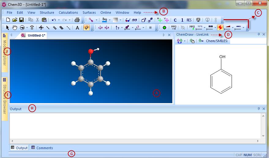 Chem3D Basics For the basic information about Chem3D functionality and use, please follow the links below. Getting around. Learn and become familiar with the screen layout and its components.