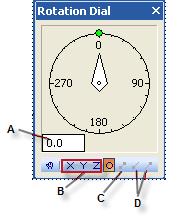 2. Using the Rotate tool, drag the mouse along the Rotate About Bond Rotation bar on the left side of the Model window.