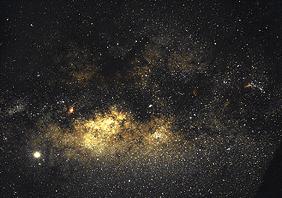 Milky Way spiral galaxy with 100 billion stars interstellar