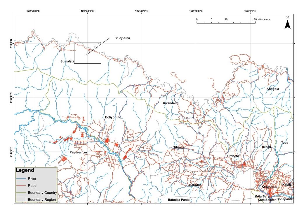 International Journal Engineering Science Applications Figure 1. The map study area. Sumalata District, North Gorontalo. Wobudu Breccia (Tpwv) composed specimen.