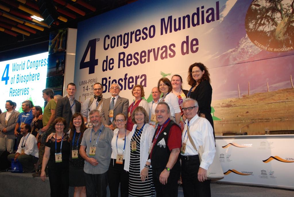 4 th World Congress of Biosphere Reserves in Lima, Peru Notes for the Canadian Biosphere Reserves Association By the Mount Arrowsmith Biosphere Region INTRODUCTION From March 14-17, 2016, fourteen