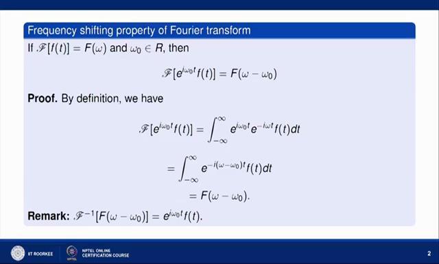 (Refer Slide Time: 01:31) Now, sine and cosine transforms. Before discussing sine and cosine transform, let us discuss shifting property of Fourier transform also.