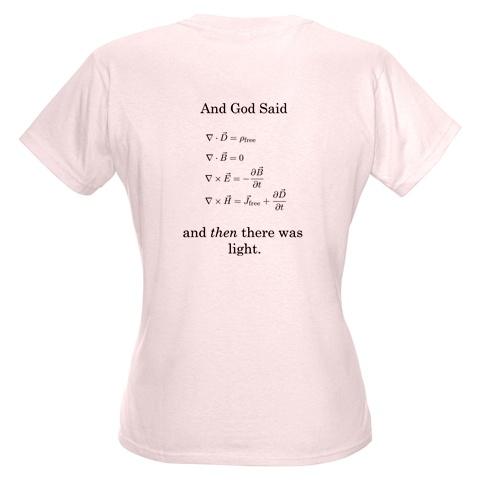 You can put the equations on a t-shirt l in this case, the