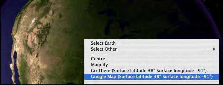 Google Maps Integration (Internet connection required) Right-click (Windows) or Ctrl-click