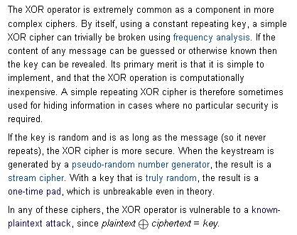 org/wiki/xor_cipher XOR is