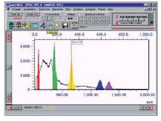 Up to 70 spectra of 1,024 channels can be stored in the unit and directly transferred to any PC for further and advanced analysis. Standard wintmca software is part of delivery.