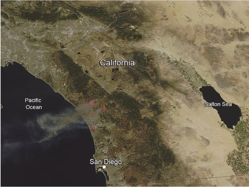 2014 A heat wave and strong Santa Ana winds triggered eight wildfires in San Diego County in May.