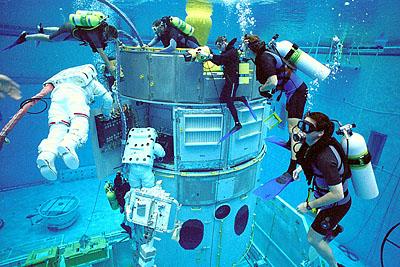 Buoyancy Astronauts training in their spacesuits: The total mass of NASA s EMU (extravehicular mobility