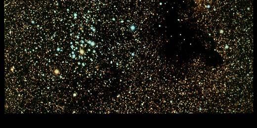 stars behind; 3) Dark Nebulae appear dark
