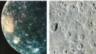 Callisto It is similar to Ganymede in composition but is more heavily cratered.