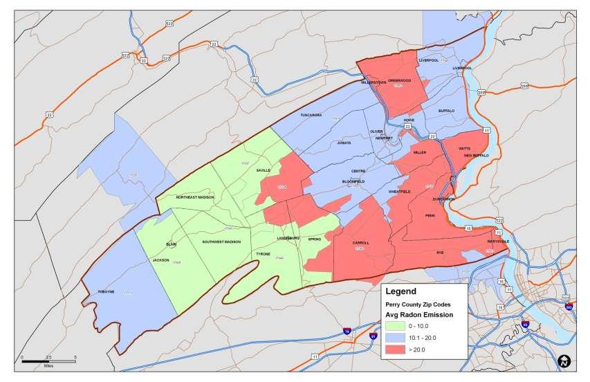 Perry County Radon Zones Source: PA