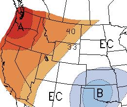 The Climate Prediction Center is calling for an increased chance of above normal temperatures for the western half of Wyoming this fall, including the Wind River Region (see map below left).