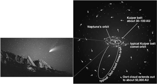 Comets the most distant solar system bodies a trillion of them ice and dust Kuiper belt - Pluto-like giant comets as well as smaller ones Oort cloud - very large, maybe 1