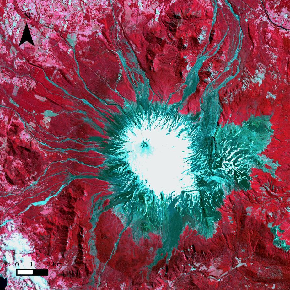 Figure 2. Satellite image of Villarrica Volcano.