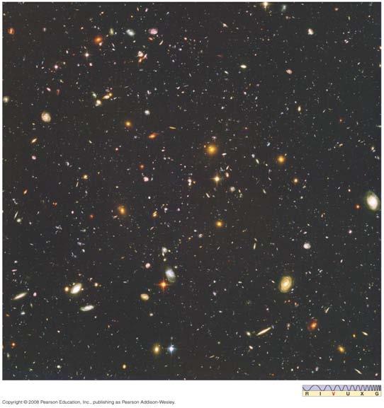 Discovery 26-1: A Stunning View of Deep Space This image, the Hubble Ultra Deep Field, is the result of a total exposure time of 1 million seconds, allowing very faint objects to be seen.