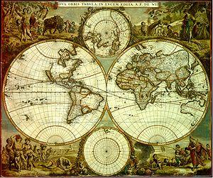 used to designate the lands of the western hemisphere. First map devoted to western hemisphere.