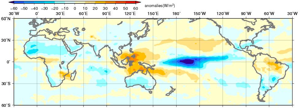 2.4.2 Winter (December 2015 February 2016) Convective activity was enhanced from the area west of the dateline to the eastern equatorial Pacific and over the Indian Ocean, and was suppressed over and