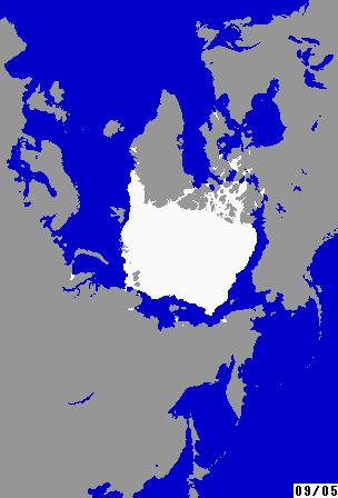 between the Arctic Ocean and the atmosphere. This section outlines the characteristics of the Arctic sea ice extent seen in 20