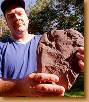 Nyack Beach Footprint - rallator Triassic, found at Roanoke Point Phanerozoic Proterozoic Archean Hadean