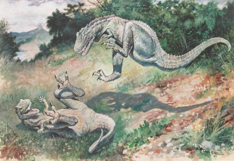 Dryptosaurus aquilunguis Dryptosaurus aquilunguis Charles Knight, 1897 Upper