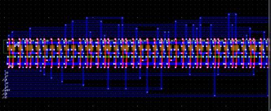 Fig 23 : circuit for full adder/subtrator Fig 22: circuit for half adder/subtractor circuit. Fig 24: results for full adder/subtrator.