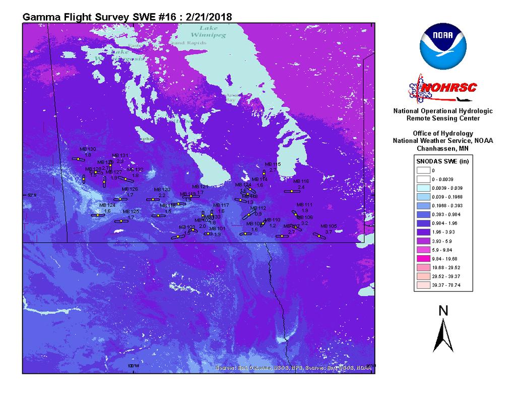 Page 7 of 17 Figure 4 Snow Water Equivalent in inches of water content based on Gamma Flight Survey.