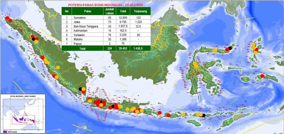 Current Condition of Indonesian Geothermal Resources Sources : MEMR, 2016 GWA Producer GWA Un-Producer GWA in bidding 330 Prospects 69 (<21%) Geothermal Working Areas (GWA) 11