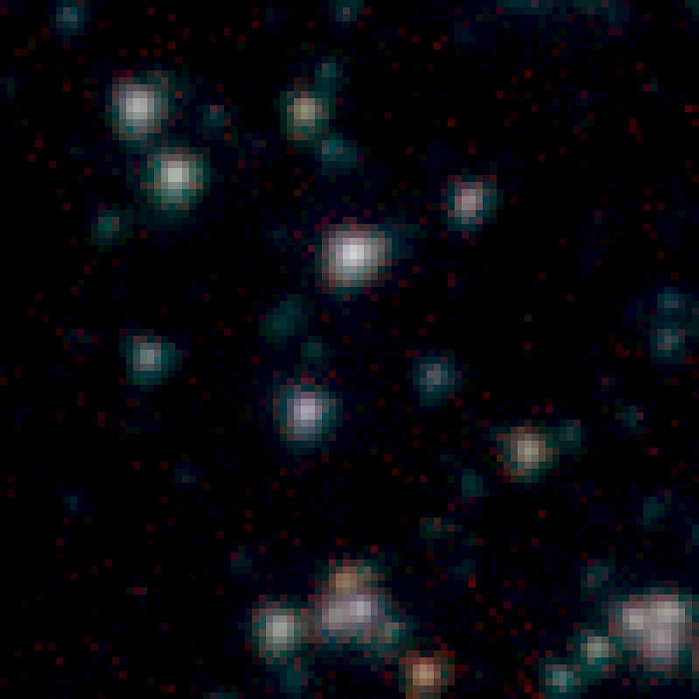 JWST-Spitzer image 1 x1 region in