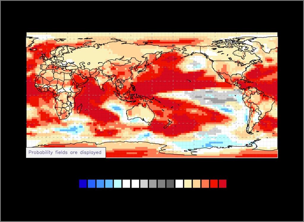 Fig. 6. Deterministic MME seasonal 2m temperature forecast for October December 2017.